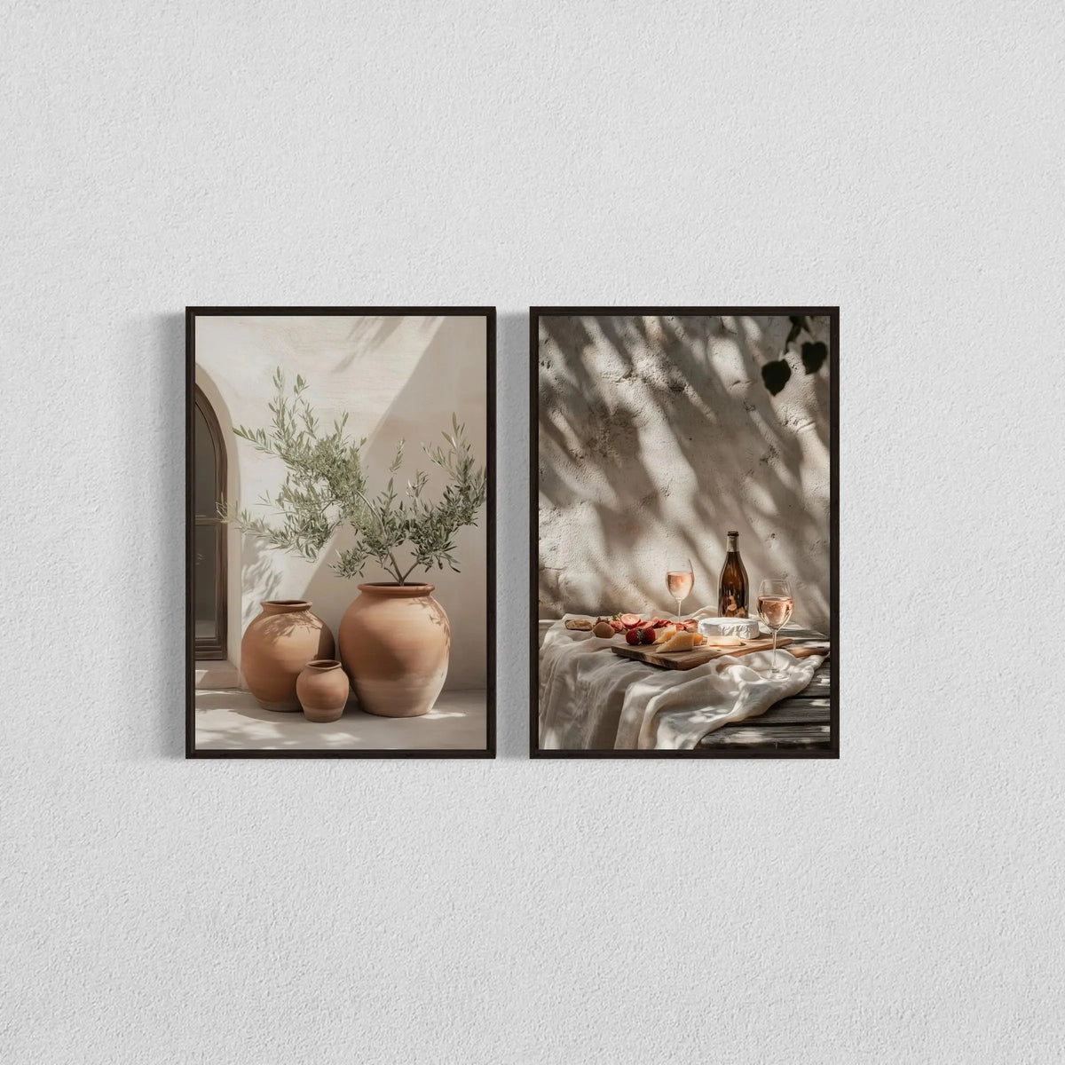 2pcs/set Neutral Olive Tree Shadow Vase Canvas Print Poster Retro Botanical Landscape Art Print Home Decor Art Poster Gifts by PurelyhomeDeco