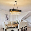 Midnight Gold Crystal Tier Chandelier by PurelyhomeDeco
