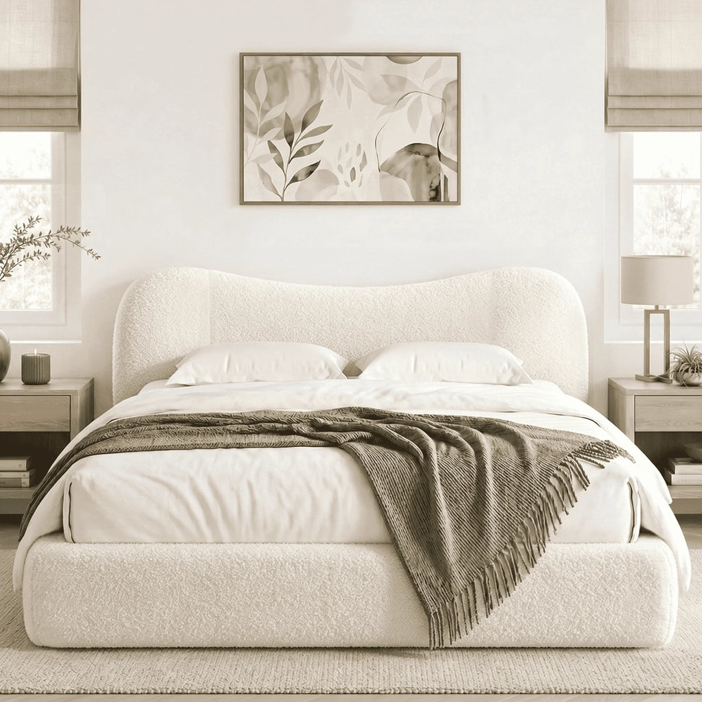EnHomee Cloud Bed Frame with 5.9" Detachable Headboard, No Assembly Required Beds All-Foam Boneless, Noise-Free, No Box Spring Needed by PurelyhomeDeco