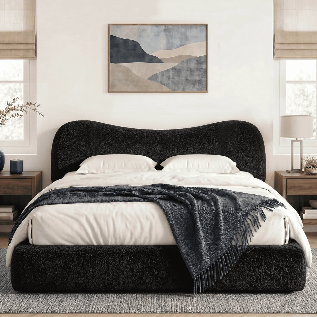 EnHomee Cloud Bed Frame with 5.9" Detachable Headboard, No Assembly Required Beds All-Foam Boneless, Noise-Free, No Box Spring Needed by PurelyhomeDeco