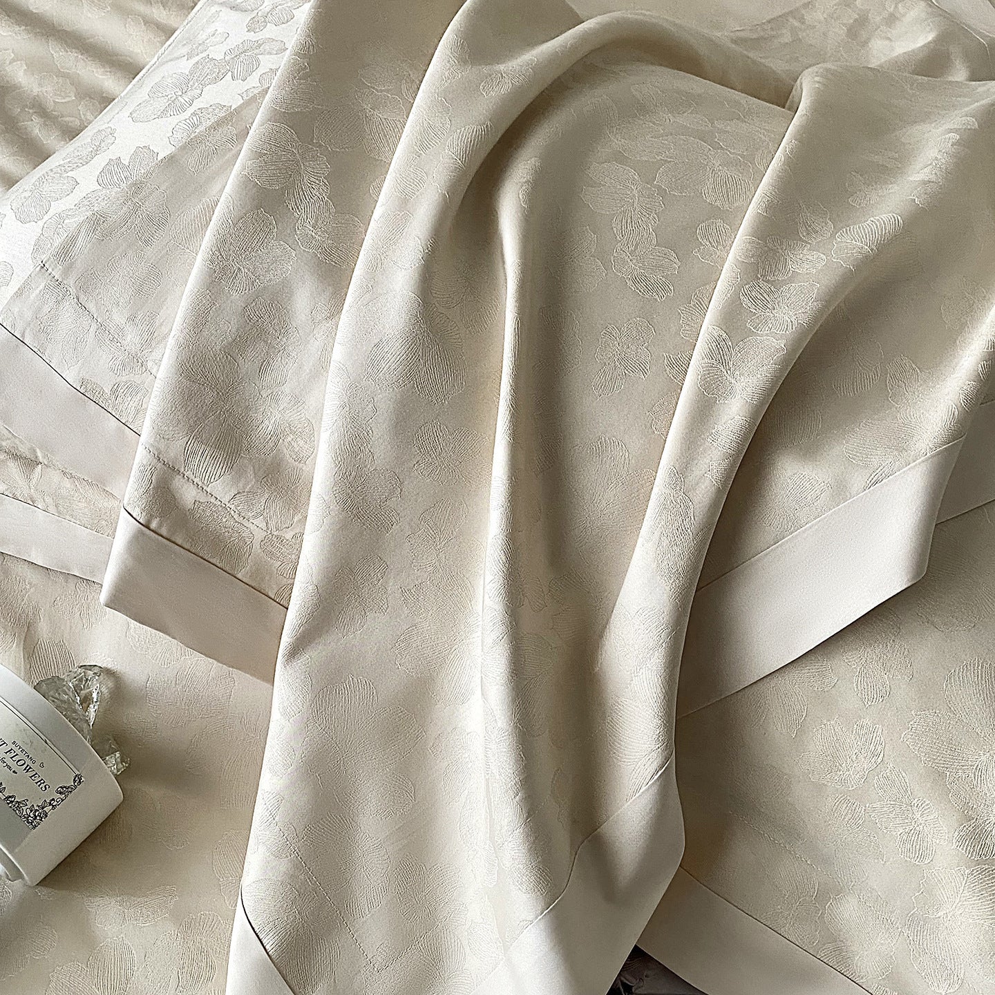 RegaliaSateen™ 4PCS Premium 100s Sateen Jacquard Bedding Set – Pure Cotton Sheet & Duvet Cover (Queen/King) by PurelyhomeDeco