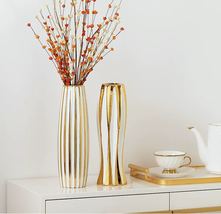 Château Luxe Gold Vase by PurelyhomeDeco
