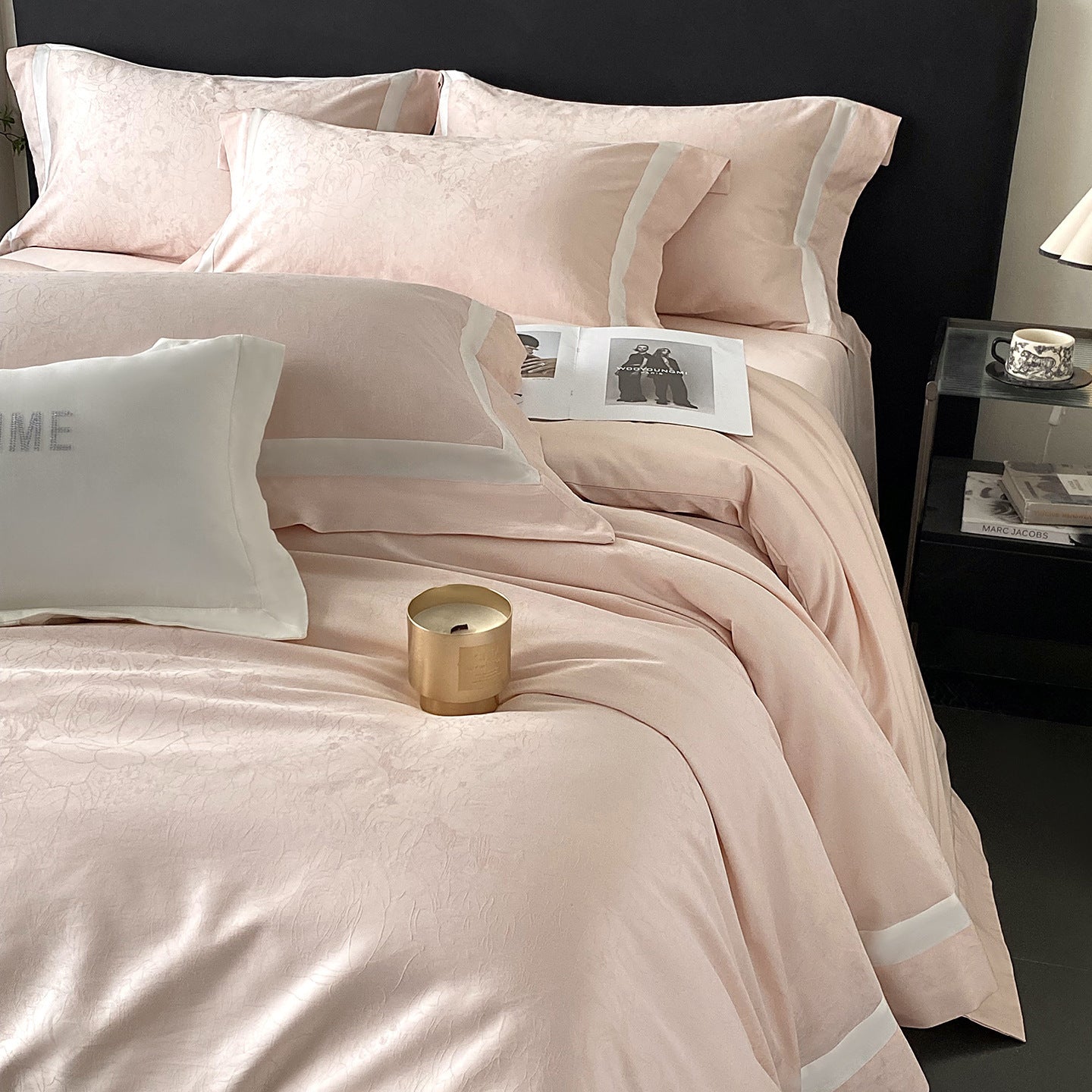 RegaliaSateen™ 4PCS Premium 100s Sateen Jacquard Bedding Set – Pure Cotton Sheet & Duvet Cover (Queen/King) by PurelyhomeDeco
