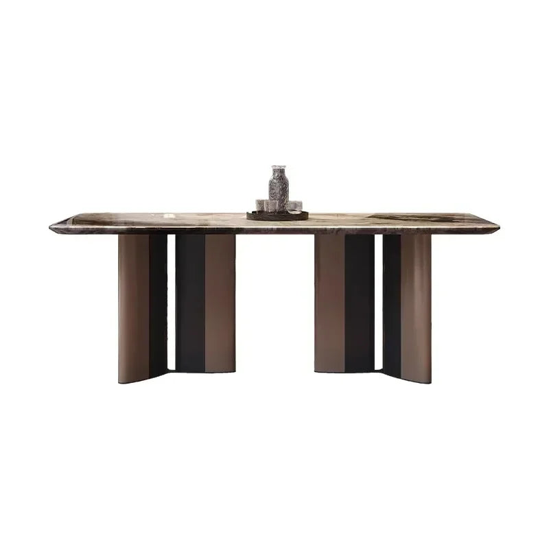 INKÉRA™ Italian Extendable Ink Stone Dining Set (140–220 cm) by PurelyhomeDeco