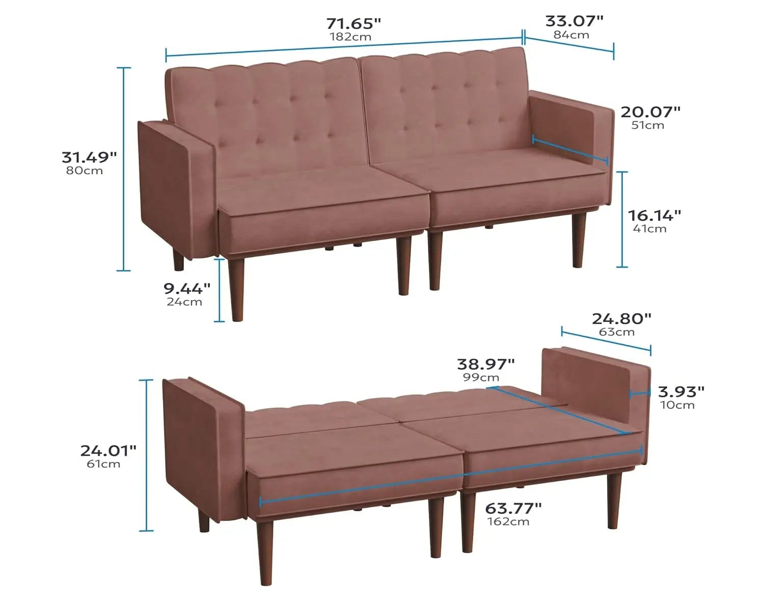 ARCOVA™ Futon Lounge by PurelyhomeDeco