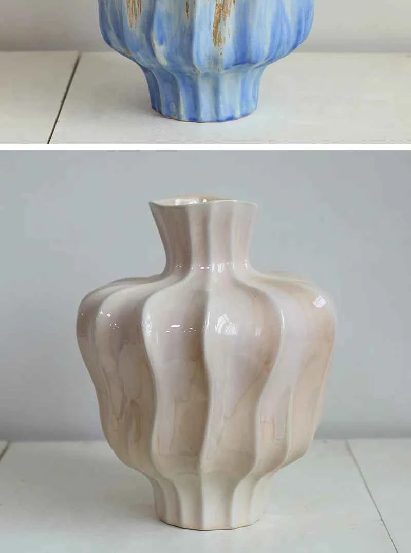 Luxe Blossom Curve Vase by PurelyhomeDeco