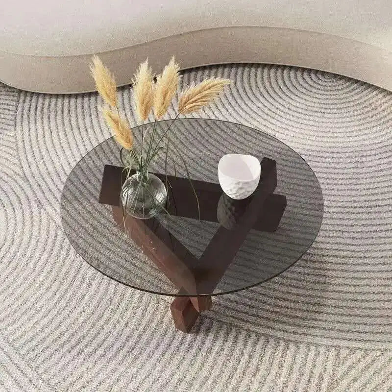 WOODGLASS ICON™ Modern Wood & Glass Coffee Table for Luxury Living Room Decor by PurelyhomeDeco