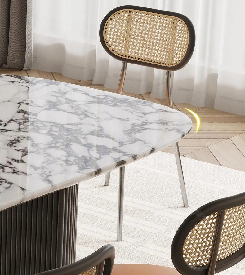MAISONÉA™ French Cream Marble Dining Table by PurelyhomeDeco