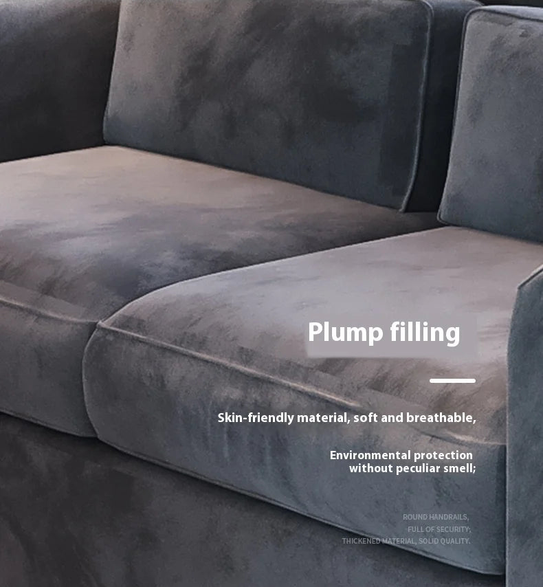 VerdeLuxe Modern L Shaped Sofa With Wood Frame And Composite Fabric by PurelyhomeDeco