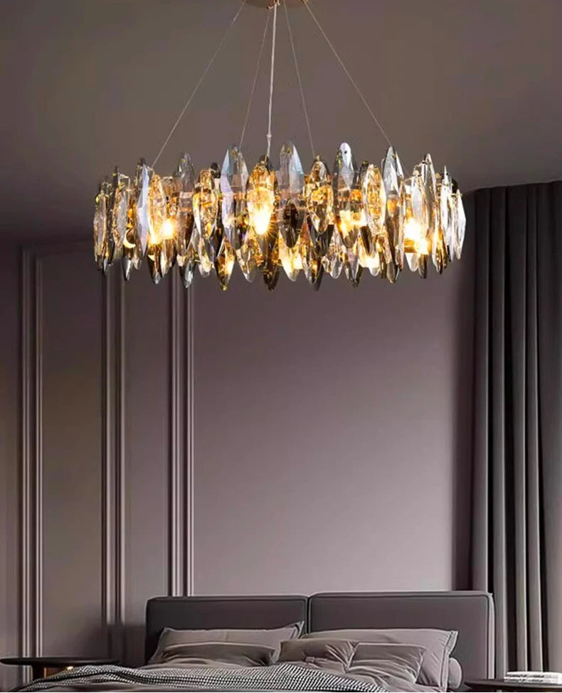 CrystalÉlan™ Modern Luxury Crystal Pendant Chandelier – Elegant Hanging Light for Living Room, Dining & Bedroom by PurelyhomeDeco