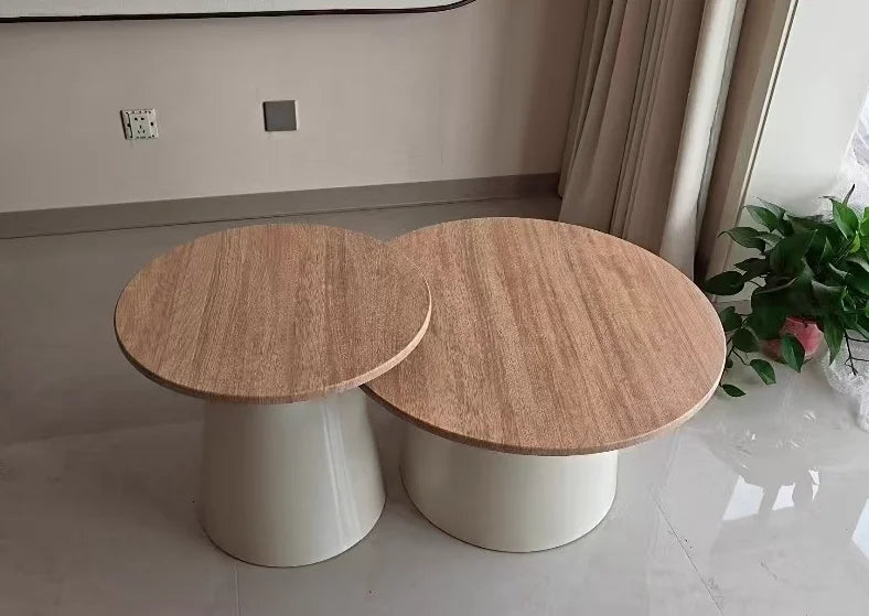 ELORA™ Cream Nordic Round Coffee Table by PurelyhomeDeco