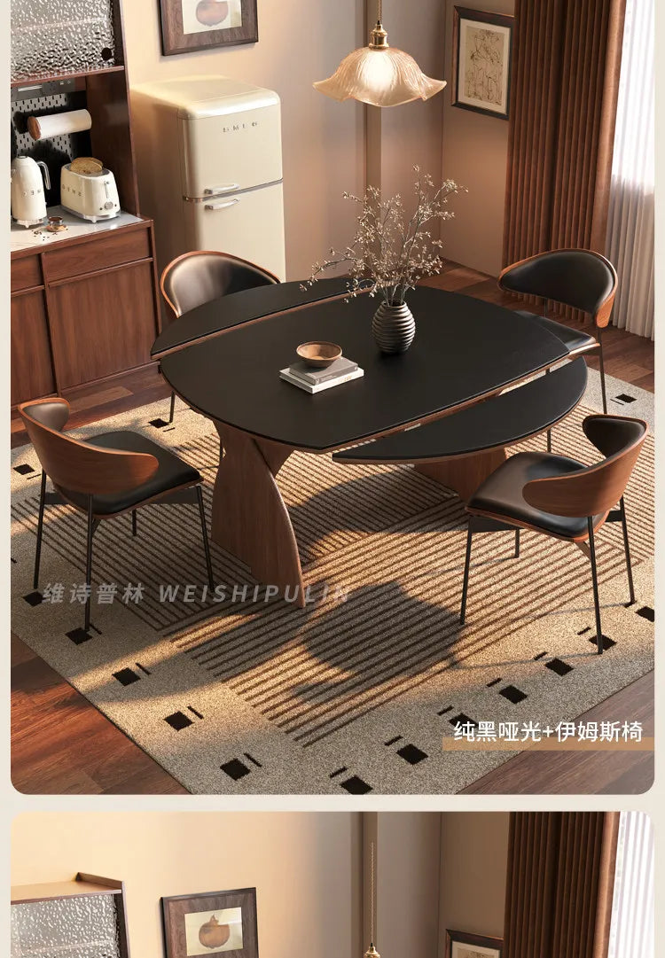 Modern Wood Design Dining Table 6 Person Luxury Extendable Round Dining Table Restaurant Nordic Mesas De Comedor Furniture Home by PurelyhomeDeco