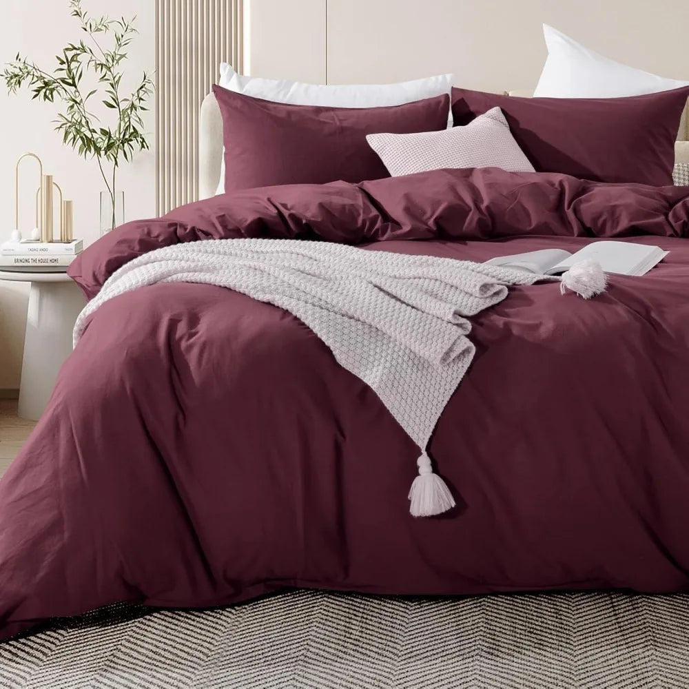 Burgundy Royale™ Organic Cotton Set by PurelyhomeDeco
