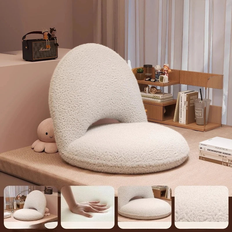 Foldable Backrest Tatami Lounger for Sitting & Sleeping, Small Space Bed for Bay Window Guest, Convertible Floor Cushion Chair by PurelyhomeDeco