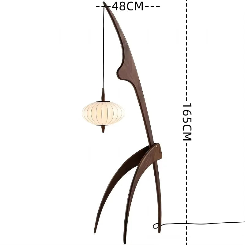 HikariWood™ — Japanese Walnut Floor Lamp | Minimalist Solid Wood Standing Light by PurelyhomeDeco