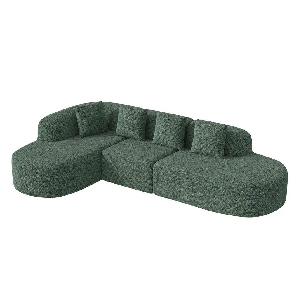 114 Inch Boneless Curved Couches for Living Room,Modern Modular Sectional Sofa with Chaise,L-Shape Cloud Sectional, Customized by PurelyhomeDeco