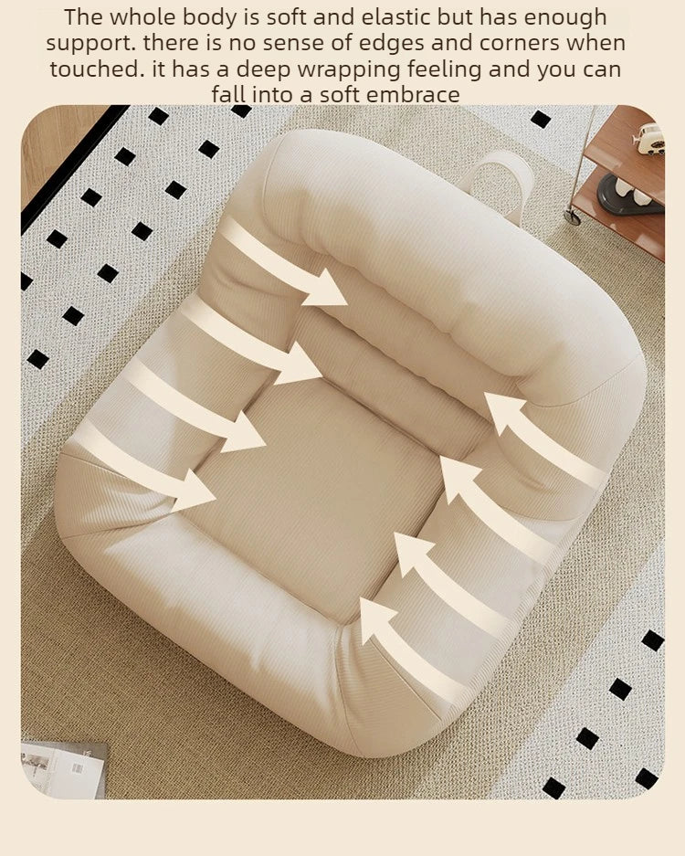 Lazy Bean Bag Sofas Portable Comfortable Small Sofa Relaxing Balcony Living Room Single Sofas Can Lie or Sleep Beanbag Chairs by PurelyhomeDeco