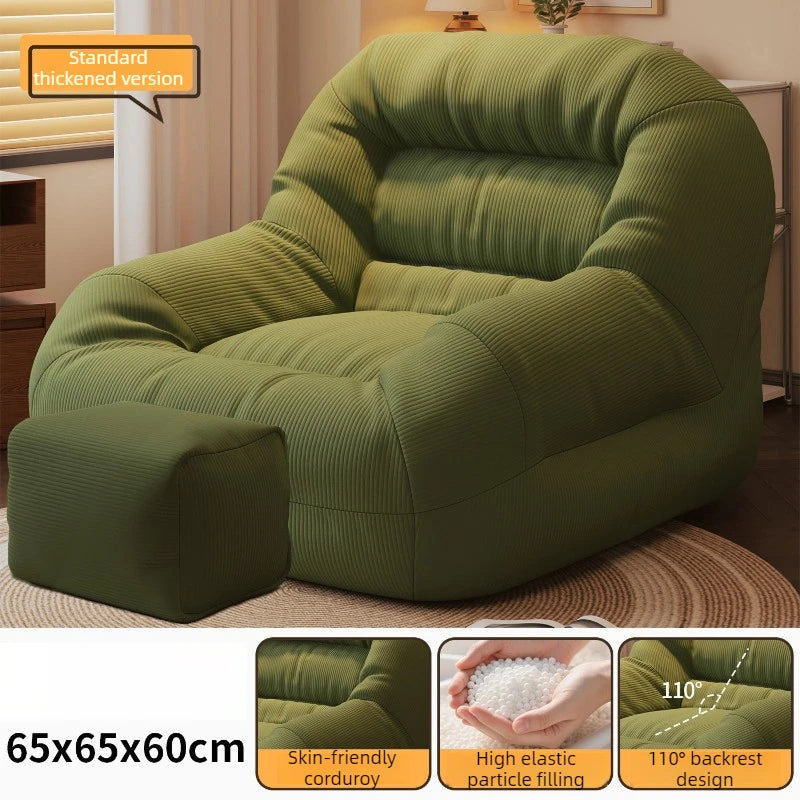 Lazy Bean Bag Sofas Portable Comfortable Small Sofa Relaxing Balcony Living Room Single Sofas Can Lie or Sleep Beanbag Chairs by PurelyhomeDeco