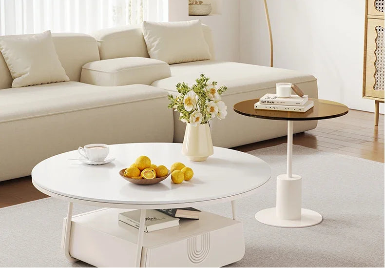Serelune™ Cream Marble Coffee Table by PurelyhomeDeco