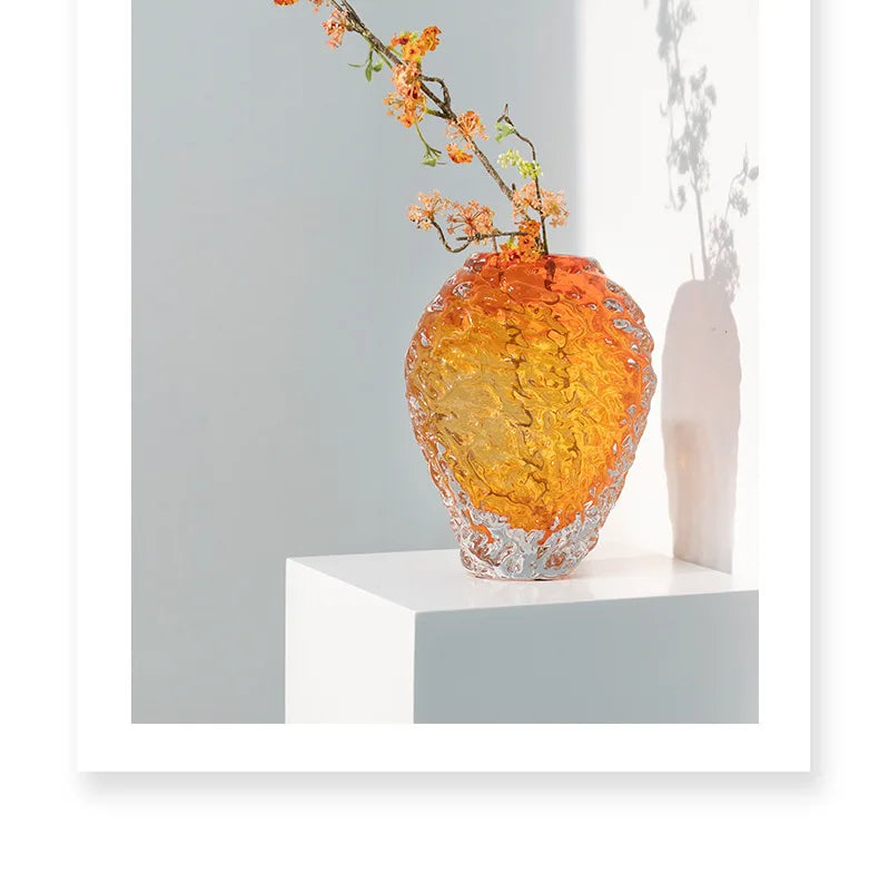 Amber Ripple Vase by PurelyhomeDeco