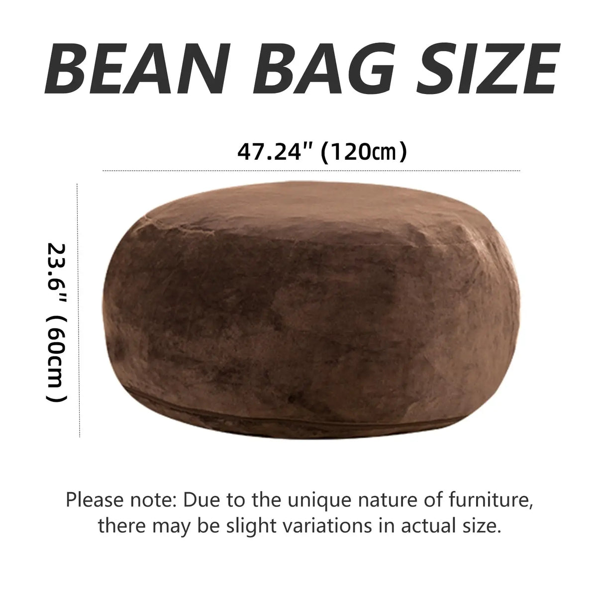 100CM×100CM×60CM, adult beanbag chair with padded beanbag inside, memory foam chair, soft flannel washable cover, ideal reading seat for bedrooms and dorms. by PurelyhomeDeco