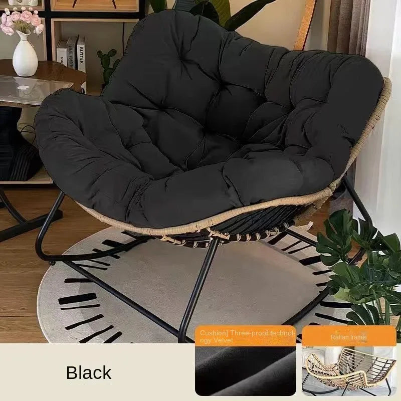 Rocking Chair Living Room Light Luxury Balcony Home Leisure Lounge Chair Rattan Chair Iron Rocking Chair Modern Lazy Chair by PurelyhomeDeco