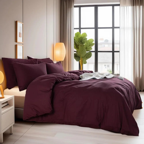 Burgundy Royale™ Organic Cotton Set by PurelyhomeDeco