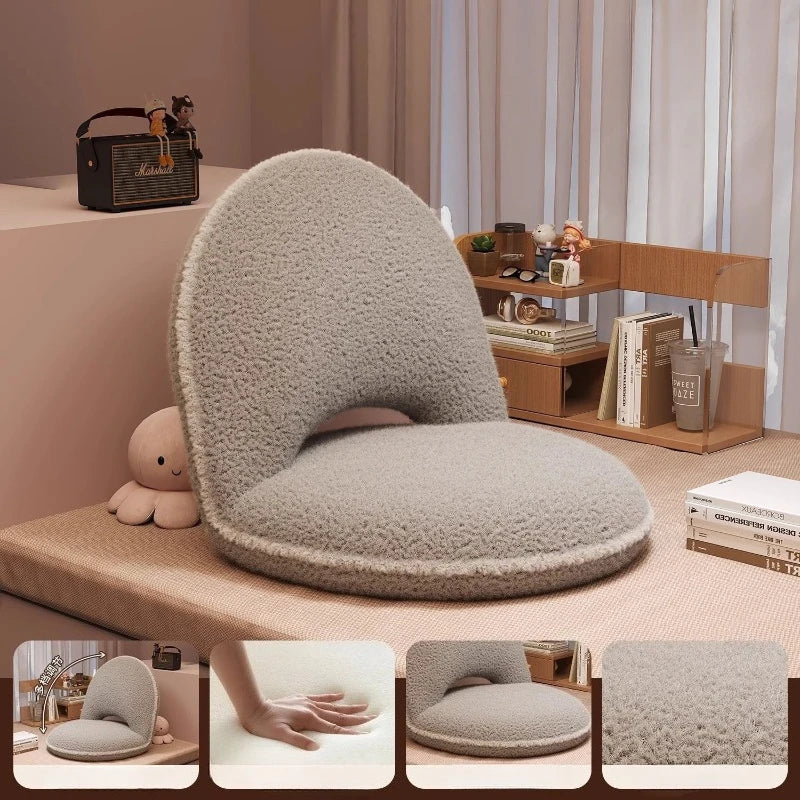 Foldable Backrest Tatami Lounger for Sitting & Sleeping, Small Space Bed for Bay Window Guest, Convertible Floor Cushion Chair by PurelyhomeDeco