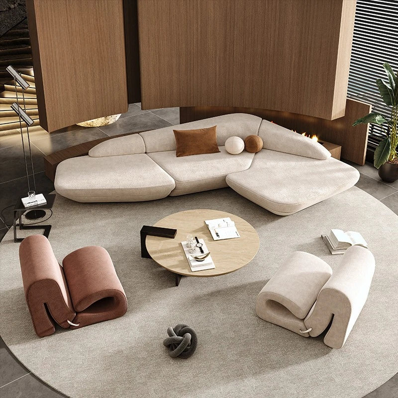 LunaCurve™ Curved Luxury Reception Sofa – Modern Designer Accent Sofa for Living Room, Office & Entrance Hall by PurelyhomeDeco