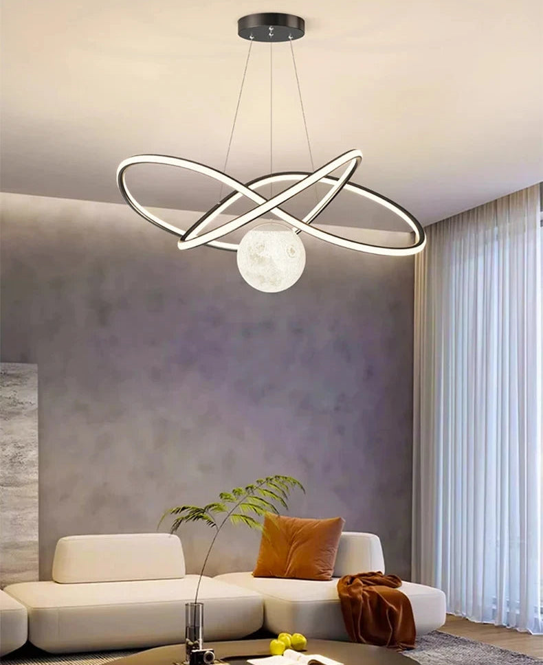 Luna Lux – Moon Shaped Designer Pendant Lamp by PurelyhomeDeco