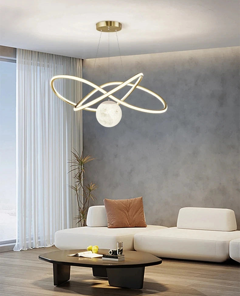 Luna Lux – Moon Shaped Designer Pendant Lamp by PurelyhomeDeco