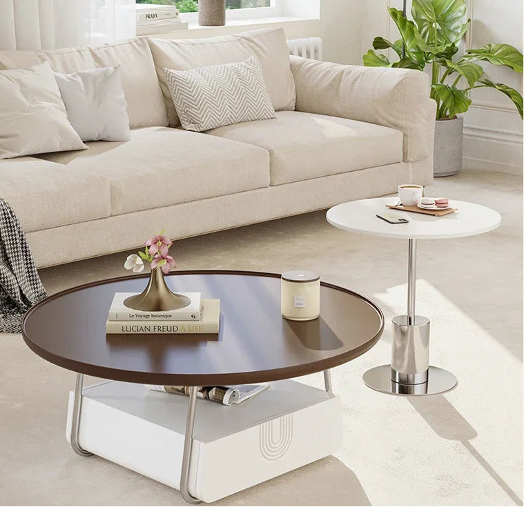 Serelune™ Cream Marble Coffee Table by PurelyhomeDeco