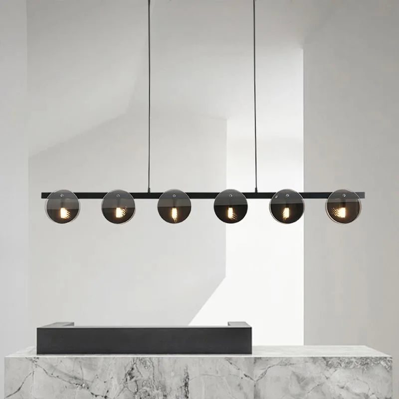 Nordic Halo™ Modern Ring LED Chandelier – Black Glass Pendant Light for Living Room, Bedroom & Dining Room by PurelyhomeDeco