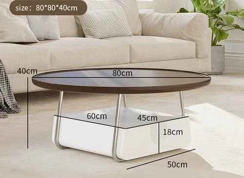 Serelune™ Cream Marble Coffee Table by PurelyhomeDeco