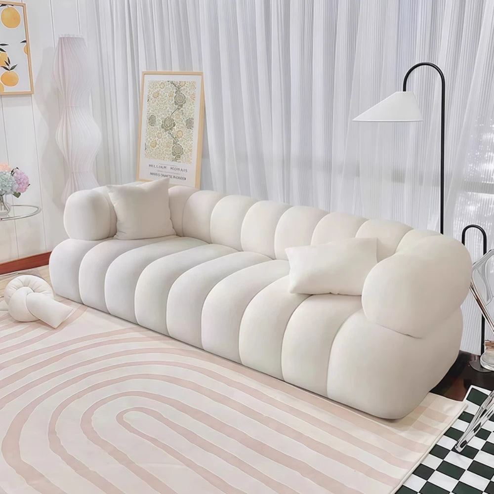 ARCELIA BLANC™ Velvet Cloud Couch | Deep Seat Designer Sofa by PurelyhomeDeco