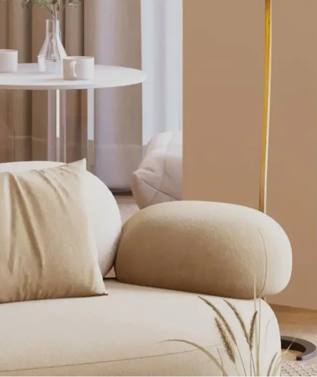 SERÉA™ Cobblestone Curve Sofa | Modern Light Luxury Living Seat by PurelyhomeDeco