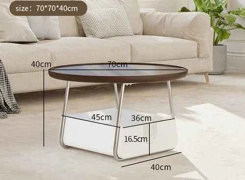 Serelune™ Cream Marble Coffee Table by PurelyhomeDeco