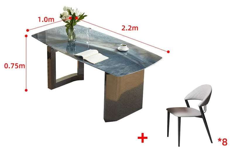SILORA Premium Crystal Stone Dining Collection by PurelyhomeDeco