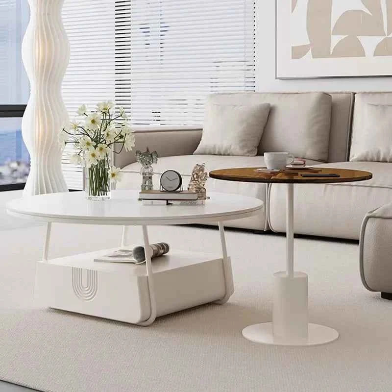 Serelune™ Cream Marble Coffee Table by PurelyhomeDeco