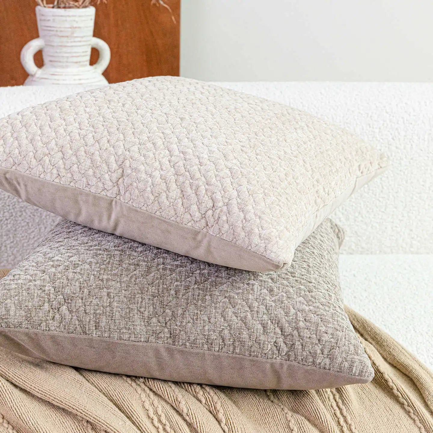 Quilta Chenille Pillow by PurelyhomeDeco