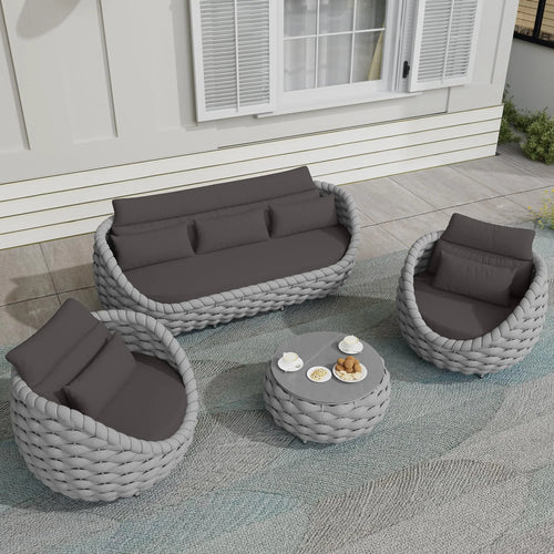 BistroLuxe™ — Luxury All-Weather Rattan Bistro Set for Elegant Outdoor Living by PurelyhomeDeco