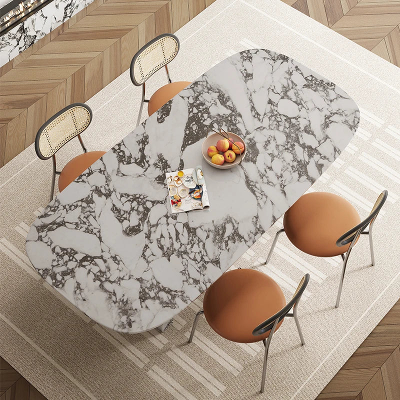 MAISONÉA™ French Cream Marble Dining Table by PurelyhomeDeco
