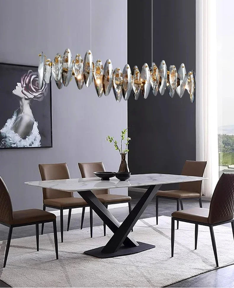 CrystalÉlan™ Modern Luxury Crystal Pendant Chandelier – Elegant Hanging Light for Living Room, Dining & Bedroom by PurelyhomeDeco