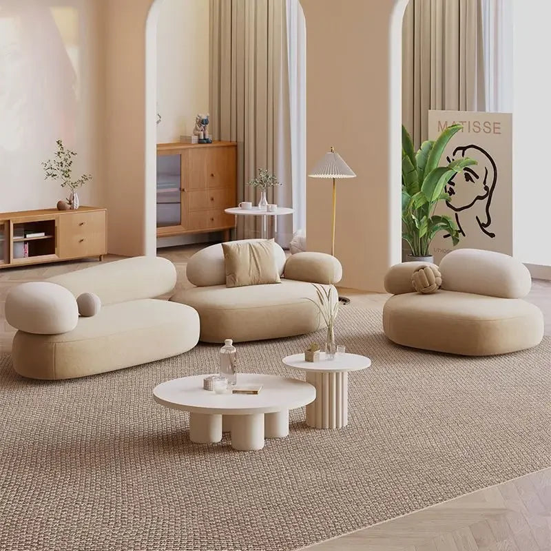 SERÉA™ Cobblestone Curve Sofa | Modern Light Luxury Living Seat by PurelyhomeDeco