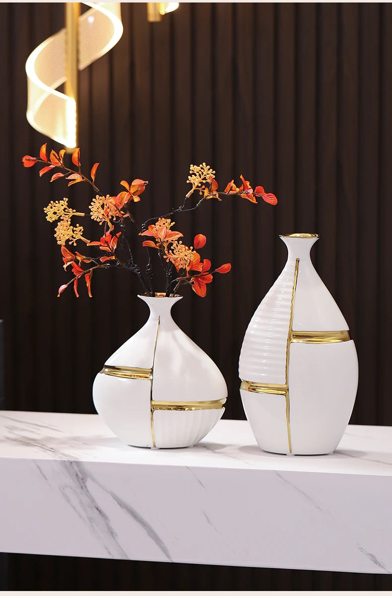 Golden Stripes Vase by PurelyhomeDeco