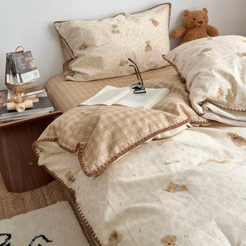 PrairieLuxe™ INS American Countryside Pure Cotton Bedding Set – Double-Layer Yarn Soft Luxury Bed Linens by PurelyhomeDeco