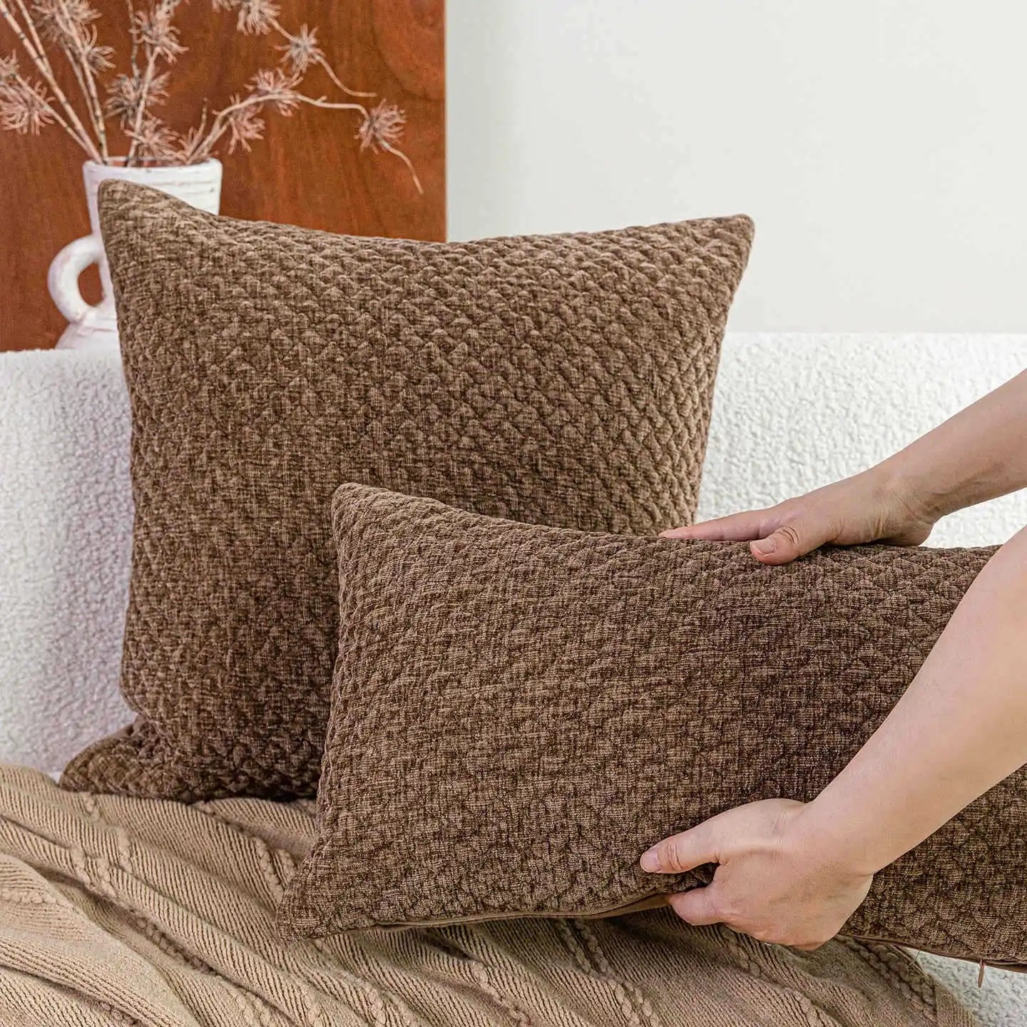 Quilta Chenille Pillow by PurelyhomeDeco