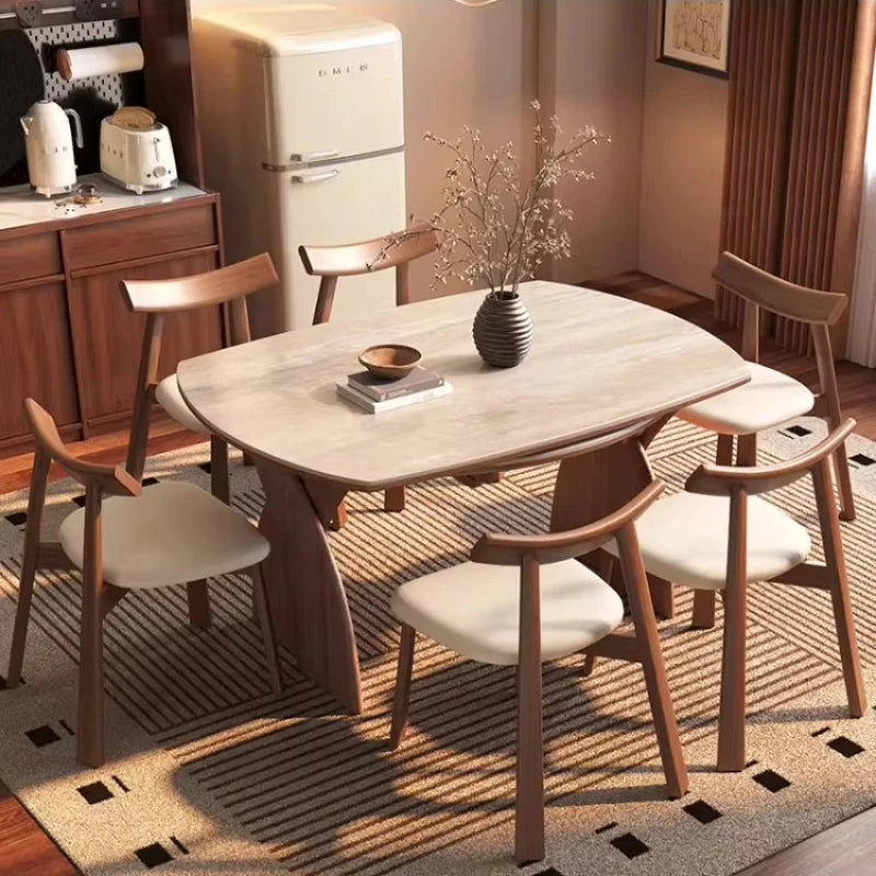 Modern Wood Design Dining Table 6 Person Luxury Extendable Round Dining Table Restaurant Nordic Mesas De Comedor Furniture Home by PurelyhomeDeco