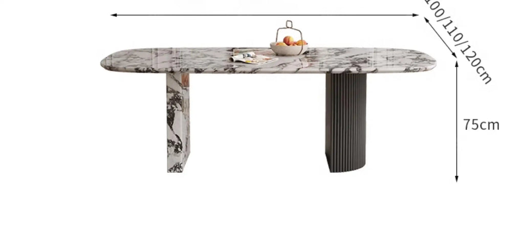 MAISONÉA™ French Cream Marble Dining Table by PurelyhomeDeco
