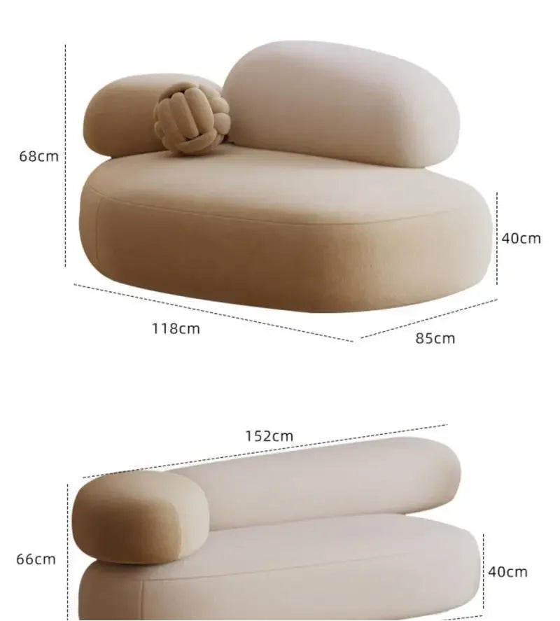 SERÉA™ Cobblestone Curve Sofa | Modern Light Luxury Living Seat by PurelyhomeDeco